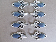 Trachtenschmuck, 8 Miederhaken, antiksilber  Länge: ca. 30 mm