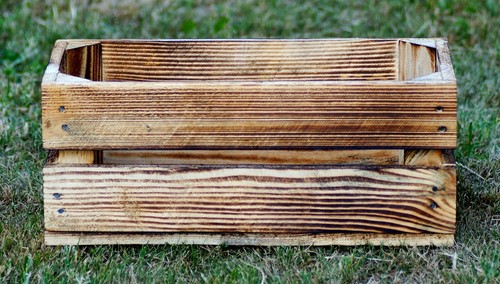 Holzkiste geflammt 20 x - holzkiste,