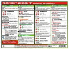 Erste Hilfe an Bord (1) - Info-Tafel, DIN A4, laminiert # Notfall 9783864481413