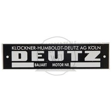 Typenschild passend für