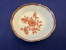 PM Meissen Schälchen D 10,9 indisch reich Korallenrot Goldrand besch.