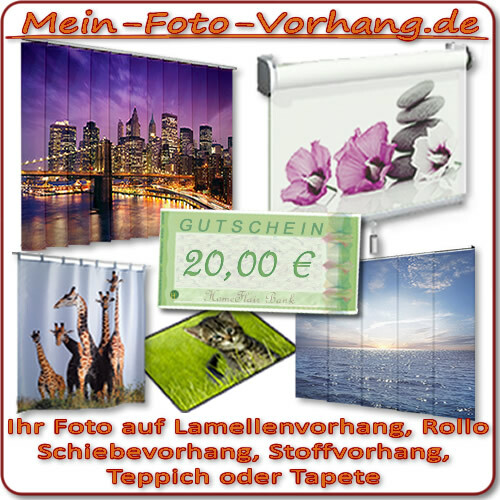 Gutschein foto vorhang - 20€,