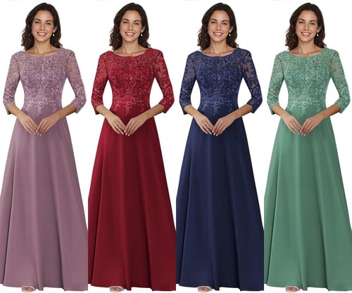 Rundhals chiffon spitze - rundhals,