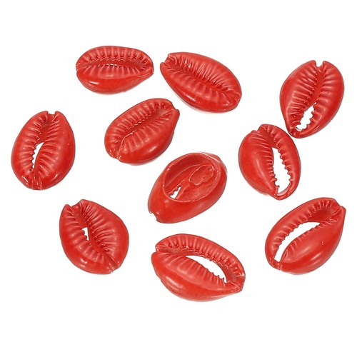 Stück rote ovale muscheln - stück,