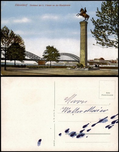 Postcard düsseldorf monument - postcard,