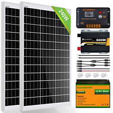 240W Solaranlage Komplettpaket Mono Solarmodul Solar Set Inselanlage Wohnmobile