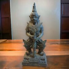 Bronze Statue Tempel Wächter Skulptur Thai Aufsteller Deko Bangkok Dämon Asiatik