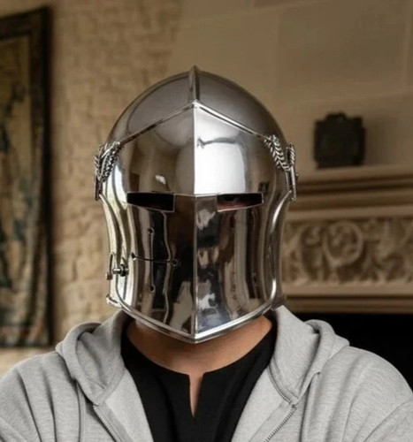 Mittelalter barbuta helm stahl - mittelalter,
