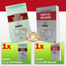 Comic Concept Sparpaket 100x Deluxe Current Size Bags (+Lasche) +Current Boards