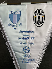 Spielwimpel Champions League 16.09.2014 Juventus Turin - Malmö FF,  gestickt