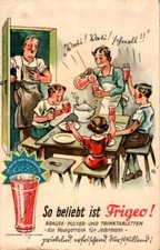 AK WERBUNG FRIGEO BRAUSE PULVER TRINKTABLETTEN R. FRIEDEL STUTTGART UM 1940