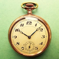 solide HERREN TASCHENUHR, Zylinderhemmung, mod. Remontoir-gute Funktion-ca. 1935