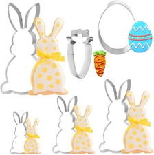 Osterhasen Ausstecher Set Edelstahl Plätzchen Formen Ostern Party Backform 7 Stü