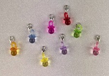 Schnuller Anhänger 8 CHARMS Nuckel Kult 90er 90s Vintage Retro Schmuck SET