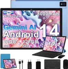 Tablet 10 Zoll Octa-Core 22 GB RAM+128 GB ROM 8000mAh 5G WLAN 6 1280x800 Blau