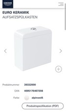 Grohe Euro Keramik Aufsatz-Spülkasten NEU & unbenutzt (Anschluss unten)