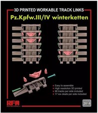 1/35 bewegliches Gleisset für Panzer II/IV Winterketten Typ 3D Prin Plastikmodell