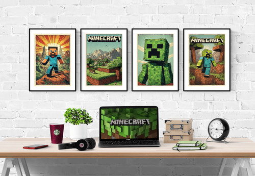 Minecraft comic style poster - minecraft,
