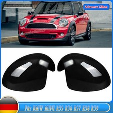 Spiegelkappen Außenspiegel Kappen für MINI COOPER R55 R56 R57 R58 Schwarz Glänz