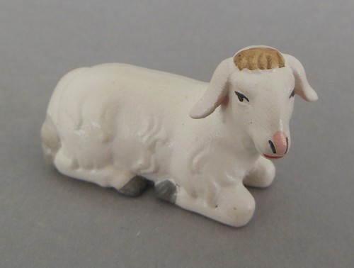 Schaf liegend 9cm - liegend, 2,9cm