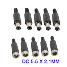 10/5x DC Stecker Buchse Kupplung Hohlstecker Hohlbuchse 5,5x2,1mm Steckverbinder