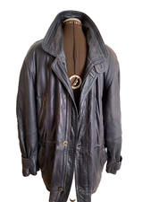 Lammnappa Herren Jacke, Größe 52,Farbe Schwarz, Biker Jacke.