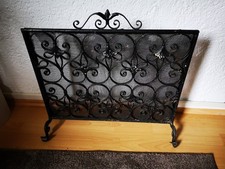 vintage Kaminschutz Ofenschutz Kamingitter Funkenschutz Schmiedeeisen