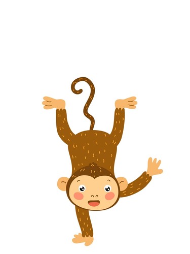 Verspielter affe cartoon - affe,
