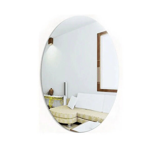 Acryl wandspiegel klebe oval - acryl,