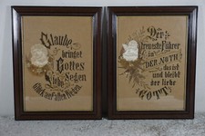 2 x antikes Stickbild