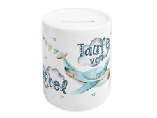 Spardose Taufe ♥ personalisiert mit Name ♥ Flugzeug ♥ Geldgeschenk, Taufgeschenk