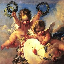 Cupidos Zielscheibe von Francois Boucher Engel Pfeil St. Sankt A3 0035