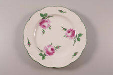 Meissen Teller rote Rose mehrfach Korbrand Osier II. Wahl Ø21,5 cm um 1900