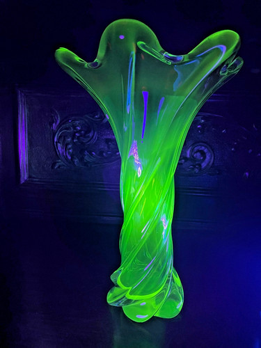 Uranglas vase murano - vase, top