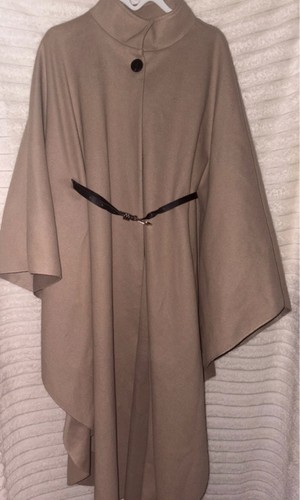 Damen beiges poncho cape mit - damen,