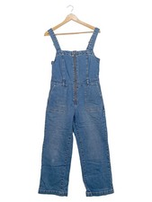 Denim Co Latzkleid Damen Blau Gr. 38 Maxikleid Baumwolle Casual