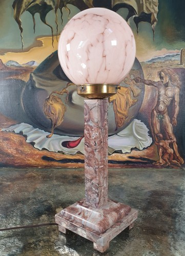 Antike art deco tischlampe mit - deco,