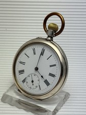 SCHÖNE ALTE  800 SILBER  TASCHENUHR MIT SUPER WERK UM 1900