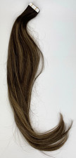 Easyouth Tape on Extensions Echthaar Glue in Haar Mittelbraun Honigblond 55cm