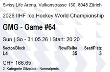 Tickets IIHF Eishockey