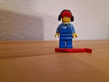 Lego Figur City Mann Bauarbeiter Latzhose Helm Kopfhörer & Brechstange cty0421