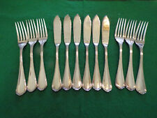 Christofle Modell SPATOURS Fischbesteck 6 Personen 12 tlg versilbert TOP-Zustand
