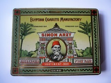 Rar groß alt Zigarettendose Blechdose SIMON ARZT Sortiment-Box für 80 Cigaretten