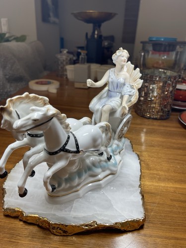 Antike porzellanfigur dame mit - porzellanfigur,