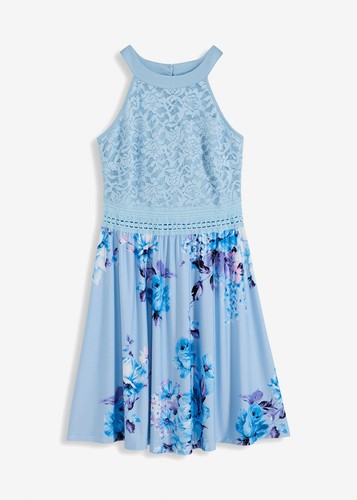 Neu jerseykleid mit spitze - mit, gr