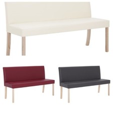 Sitzbank 139,5 cm Kunstleder Esszimmerbank Küchenbank Holzbank Esszimmer Bank