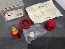 Hansgrohe Axor Uno  Fertig-Set Absperrhahn 3/4“  in Rot  80 -90 er Jahre,Rarität