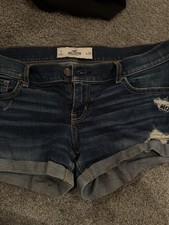 Hollister Damen Shorts Hotpants Blau, Größe W28