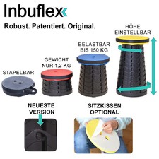 Fußhocker Beinauflage Fußbank Badhocker höhenverstellbar - Sitzkissen optional