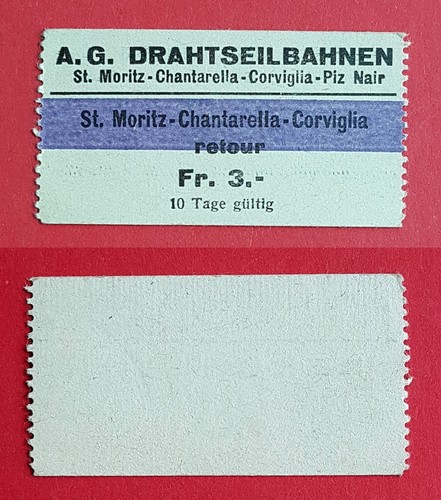 Alter fahrschein drahtseilbahn - alter,